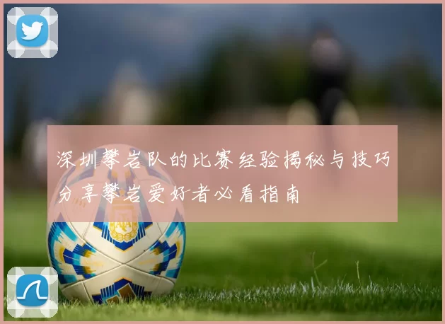 深圳攀岩队的比赛经验揭秘与技巧分享攀岩爱好者必看指南